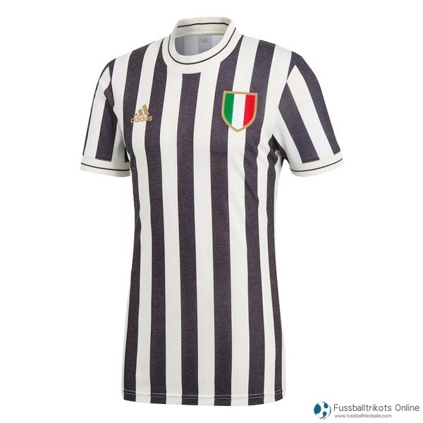 Juventus Trikot Gedenkausgabe 2018-19 Weiß Schwarz Fussballtrikots Günstig